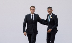 Le Premier ministre britannique Rishi Sunak et le président français Emmanuel Macron lors du sommet de la Cop27