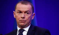 Olivier Dussopt lors d'une conférence de presse en 2021 à Paris