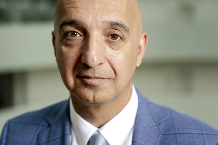 Le nouveau directeur-général de Novo Nordisk, Mike Doustdar, au siège du groupe pharmaceutique à Bagsvaerd, près de Copenhague, le 7 août 2025 ( Ritzau Scanpix / Mads Claus Rasmussen )