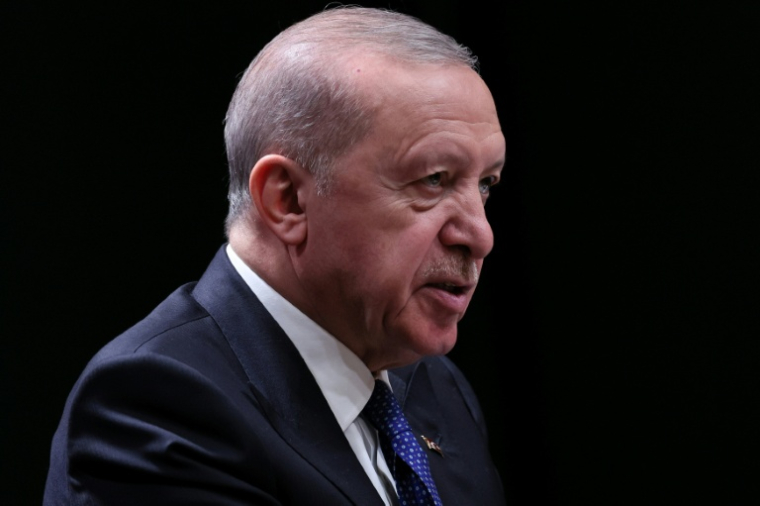 Le président turc Recep Tayyip Erdogan tient une conférence de presse conjointe avec le Premier ministre irakien à l'issue de leur rencontre au palais présidentiel d'Ankara, le 28 juillet 2026 ( AFP / Adem ALTAN )