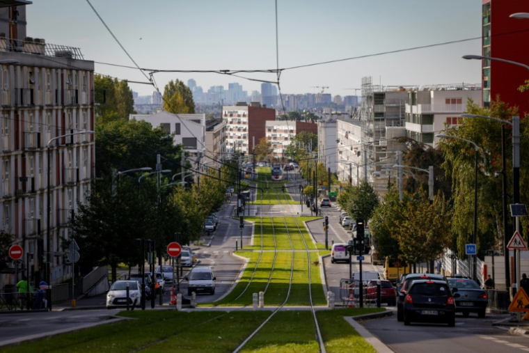 Un quartier résidentiel de Clichy-sous-bois, le 18 octobre 2023 en Seine-Saint-Denis ( AFP / Geoffroy Van der Hasselt )