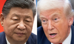Le président chinois Xi Jinping et le président américain Donald Trump. ( POOL/AFP / JESSICA LEE )