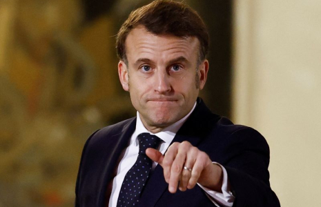 Le président français Emmanuel Macron au palais de l'Élysée à Paris