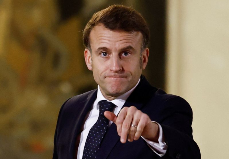 Le président français Emmanuel Macron au palais de l'Élysée à Paris