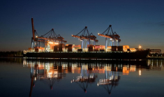 PHOTO D'ARCHIVES : Vues du port de Hambourg
