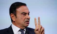 Carlos Ghosn, chairman and CEO of the Renault-Nissan-Mitsubishi Alliance, attends the Tomorrow In Motion event on the eve of press day at the Paris Auto Show, in Paris