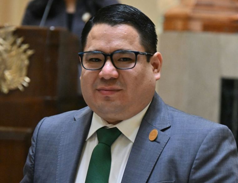 Le nouveau procureur général de Bolivie, Roger Mariaca, à La Paz, le 22 octobre 2024 ( AFP / AIZAR RALDES )