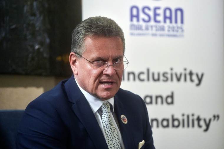 Le Commissaire européen chargé du Commerce, Maros Sefcovic, à Kuala Lumpur, à l'occasion d'un sommet de l'Asean, le 25 septembre 2025 ( AFP / Arif Kartono )