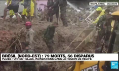 Brésil : des inondations ont fait 79 morts et 56 disparus dans la région de Recife