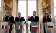 Les ministres européens des affaires étrangères rencontrent le ministre polonais des affaires étrangères à Varsovie