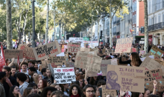Défilé du mouvement lycéen à Marseille le 13 octobre 2026 ( AFP / Thibaud MORITZ )