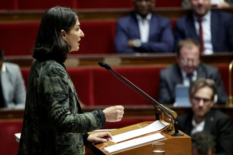 La députée de la France Insoumise Aurélie Trouvé à l'Assemblée nationale, le 16 décembre 2025 ( AFP / STEPHANE DE SAKUTIN )
