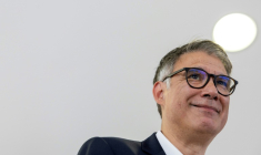 Le premier secrétaire du PS Olivier Faure à Nancy, le 14 juin 2025 ( AFP / ROMEO BOETZLE )