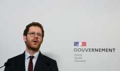 David Amiel à Paris, le 1er avril 2026. ( AFP / ANNA KURTH )