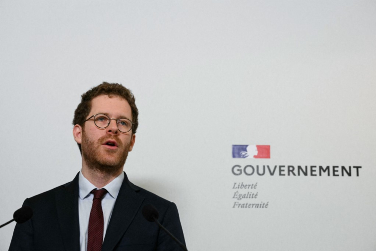 David Amiel à Paris, le 1er avril 2026. ( AFP / ANNA KURTH )