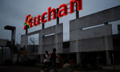 Le logo du supermarché Auchan