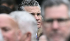 Le ministre américain de la Défense, Pete Hegseth, participe aux célébrations de Pâques à la Maison Blanche, à Washington, le 21 avril 2025 ( AFP / Brendan SMIALOWSKI )
