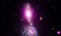 Image publiée par la Nasa d'une collision entre deux galaxies ( NASA / - )