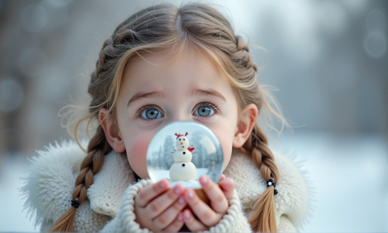 Comment expliquer la double impression de mauvais goût et de poésie suscitée par les boules à neige? (crédit: Adobe Stock/photo générée par IA)