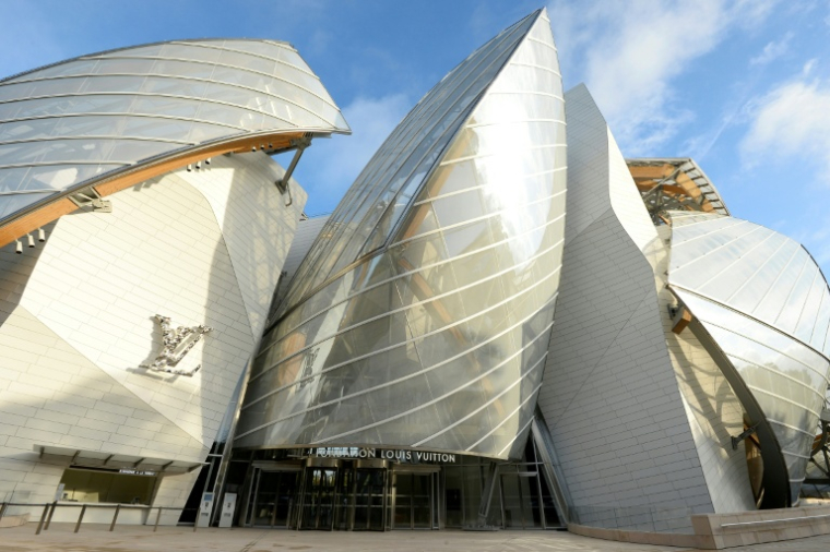 La Fondation Louis Vuitton réalisée par l'architecte américano-canadien Frank Gehry, le 17 octobre 2014 à Paris ( AFP / BERTRAND GUAY )