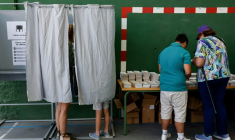Un centre électoral à Madrid, le 9 juin 2024 ( AFP / OSCAR DEL POZO )