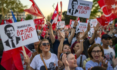 Imamoglu's last message on social media had been a call to join a protest organised by his party ( AFP / Yasin AKGUL )