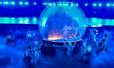 Scène de la cérémonie de clôture des Jeux paralympiques de Milan Cortina, le 15 mars 2026 à Cortina d'Ampezzo, dans les Dolomites ( AFP / Jeff PACHOUD )