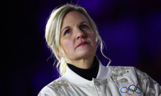 La présidente du Comité international olympique, Kirsty Coventry