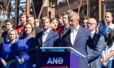 Andrej Babis lors d'une campagne électorale