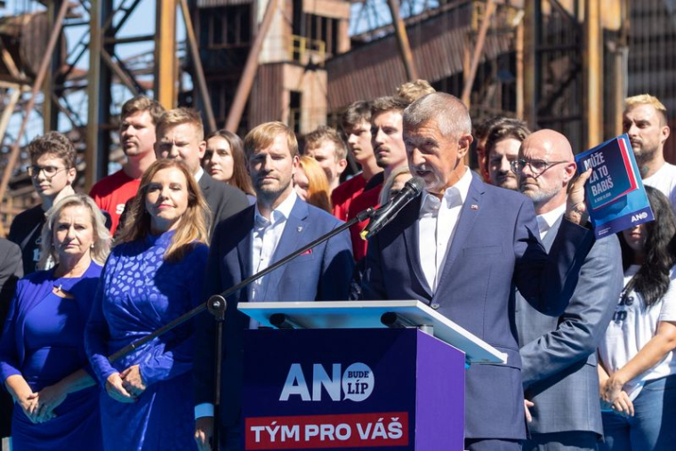 Andrej Babis lors d'une campagne électorale