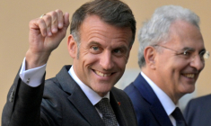 Le président de la République Emmanuel Macron à Rome en Italie le 9 avril 2026 ( AFP / Tiziana FABI )