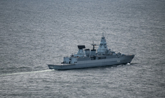 La frégate allemande Sachsen, en 2022 (illustration) ( AFP / JONATHAN NACKSTRAND )