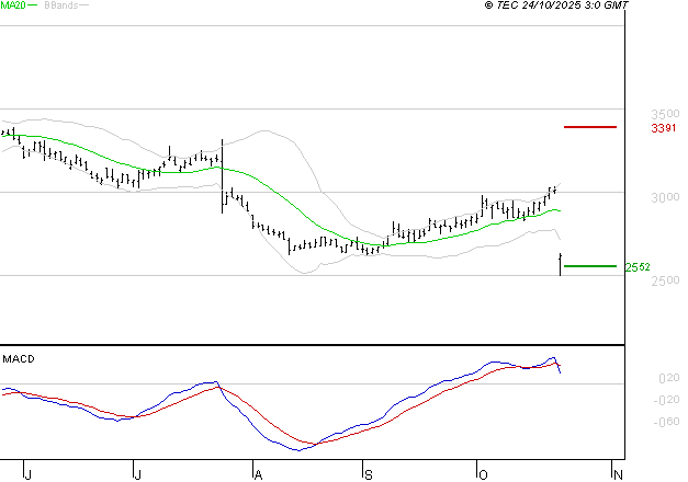 DASSAULT SYSTEMES SA : Une consolidation vers les supports est probable