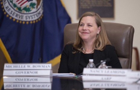 Michelle Bowman, à Washington DC, en 2019 ( AFP / ERIC BARADAT )
