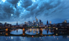 Vue sur le quartier financier de Francfort