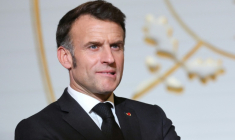 Le président Emmanuel Macron à l'Elysée, le 5 février 2026 à Paris ( POOL / Ludovic MARIN )