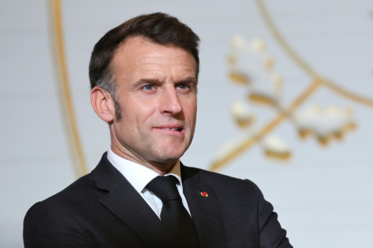 Le président Emmanuel Macron à l'Elysée, le 5 février 2026 à Paris ( POOL / Ludovic MARIN )