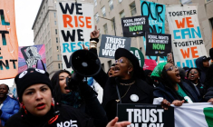 "People's March on Washington" ahead of the presidential inauguration of U.S. President-elect Donald Trump