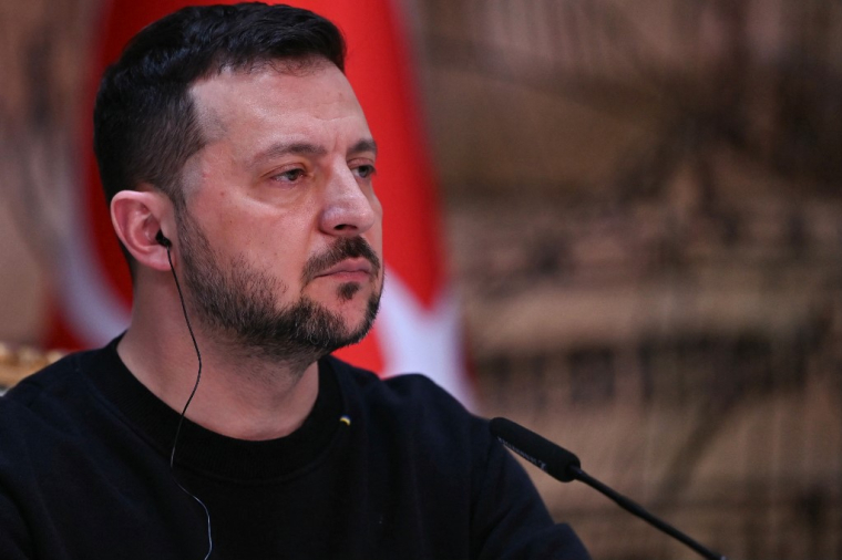 Volodymyr Zelensky à Istanbul, en Turquie, le 8 mars 2024. ( AFP / OZAN KOSE )