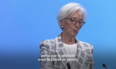"Je veux avoir la liberté de parole", dit Lagarde qui quitte la BCE
