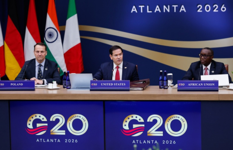 Marco Rubio lors du G20 à Atlanta le 30 octobre 2026 ( AFP / Erik S. Lesser )