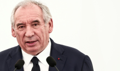 Francois Bayrou lors d'un discours à Boissy-la-Riviere (sud de Paris), le 26 août 2025 ( POOL / Thibaud MORITZ )