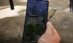 Une alerte nationale s'affiche sur un téléphone du système national d'alerte d'urgence sans fil à New York