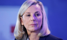 La journaliste Laurence Ferrari, le 7 novembre 2023 à Paris ( AFP / Ludovic MARIN )