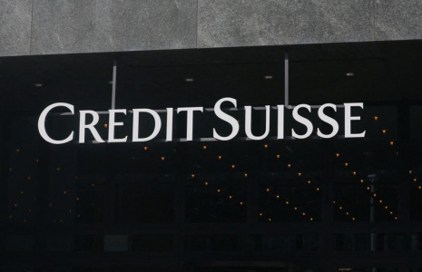 Le logo de Credit Suisse à Zurich