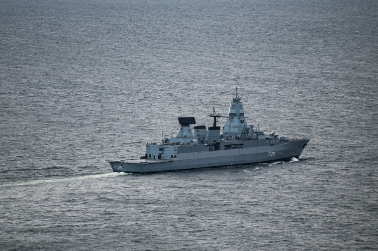 La frégate allemande Sachsen, en 2022 (illustration) ( AFP / JONATHAN NACKSTRAND )