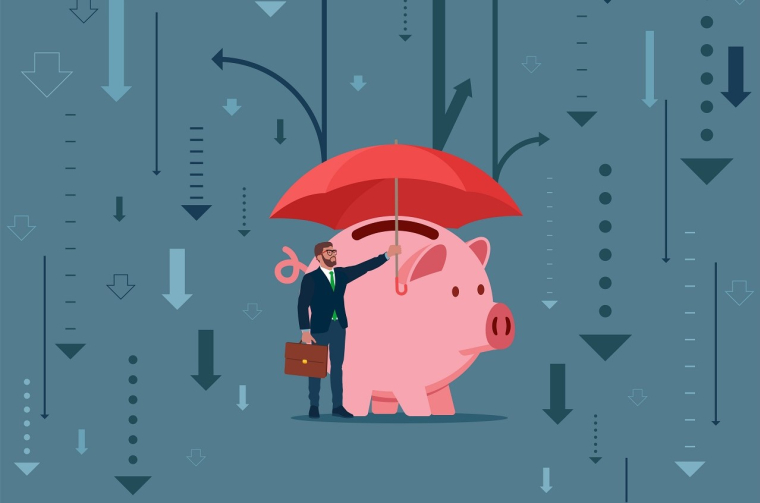 (Crédits photo : Adobe Stock - Homme rassuré de mettre l'abri ses avoirs dans une banque fiable)