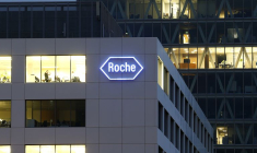 Le logo de la société pharmaceutique suisse Roche