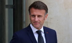 Le président français Macron au palais de l'Élysée à Paris