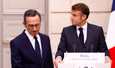 Bruno Retailleau et Emmanuel Macron, en novembre 2024, à l'Elysée ( POOL / STEPHANIE LECOCQ )